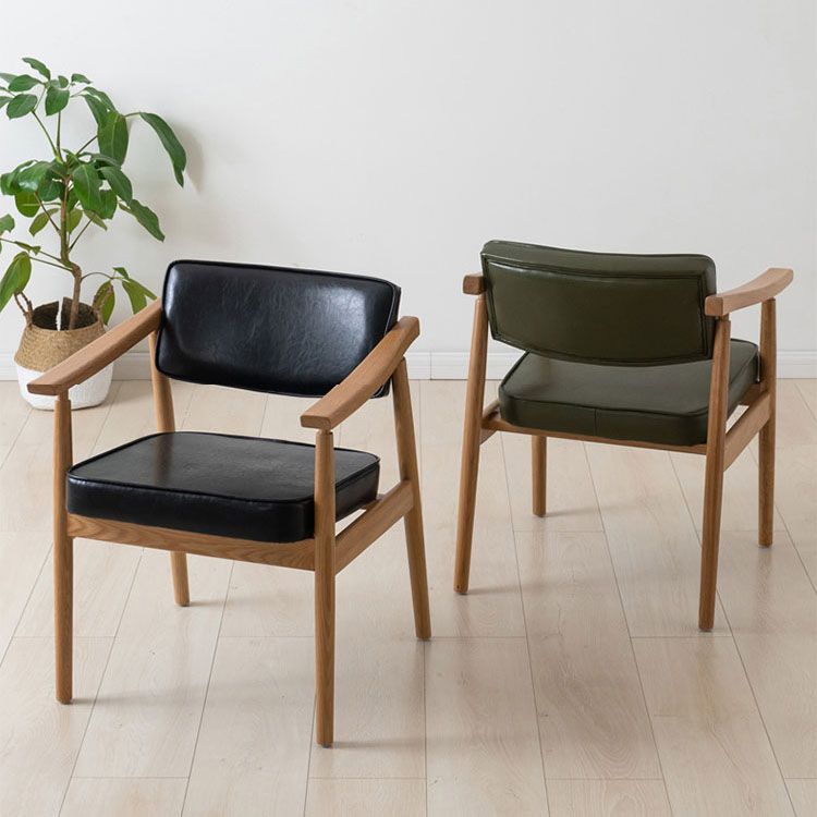 Silla de comedor de madera moderna con respaldo abierto, silla lateral de comedor individual para uso doméstico