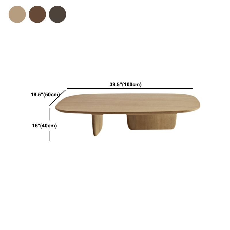 Scandinavian 1 Single Coffee Table Wood Rectangular Cocktail Table