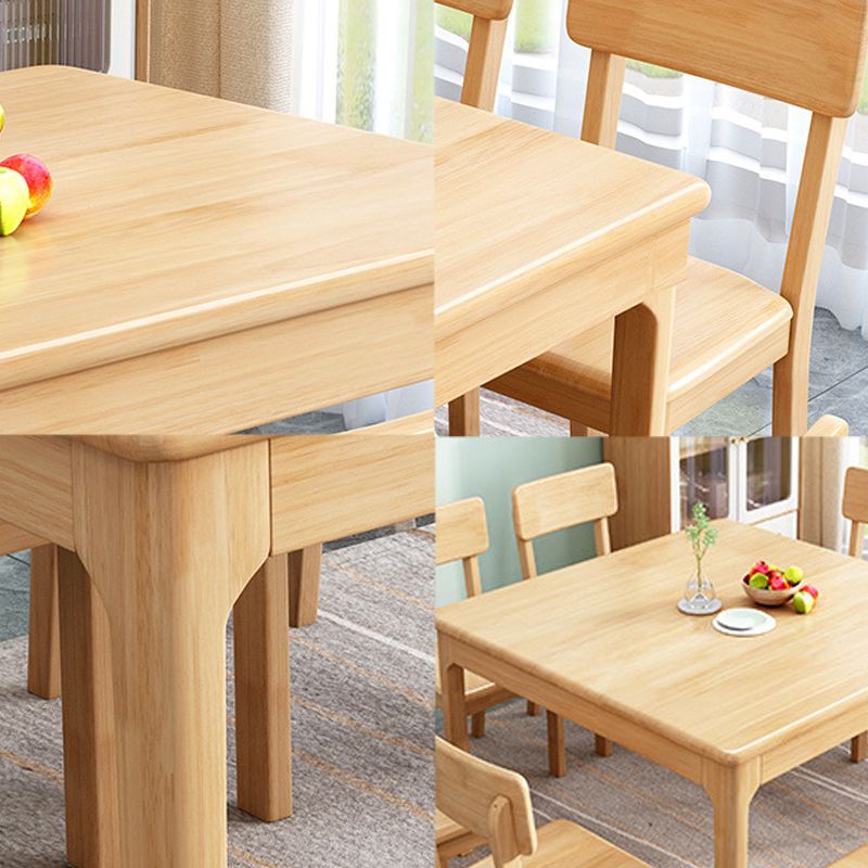 Modern Wood Dining Room Table Rectangle Dining Table for Kitchen