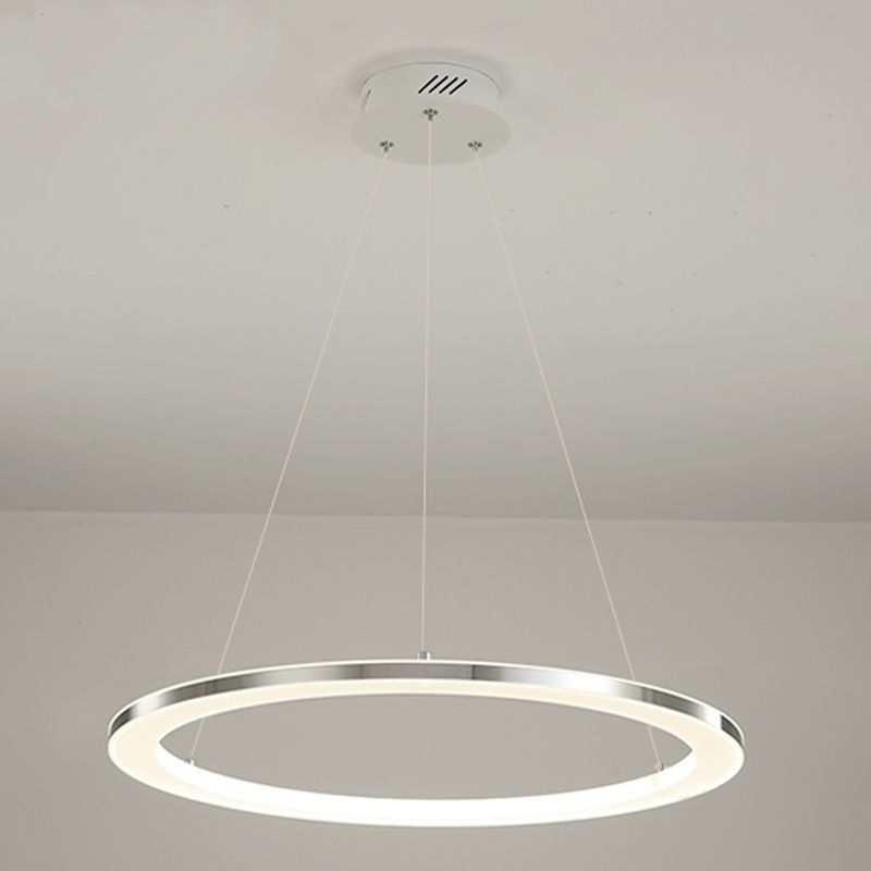 Cirkelvormige 1-licht hangende verlichtingsarmaturen moderne stijl metalen kroonluchter hanglampje