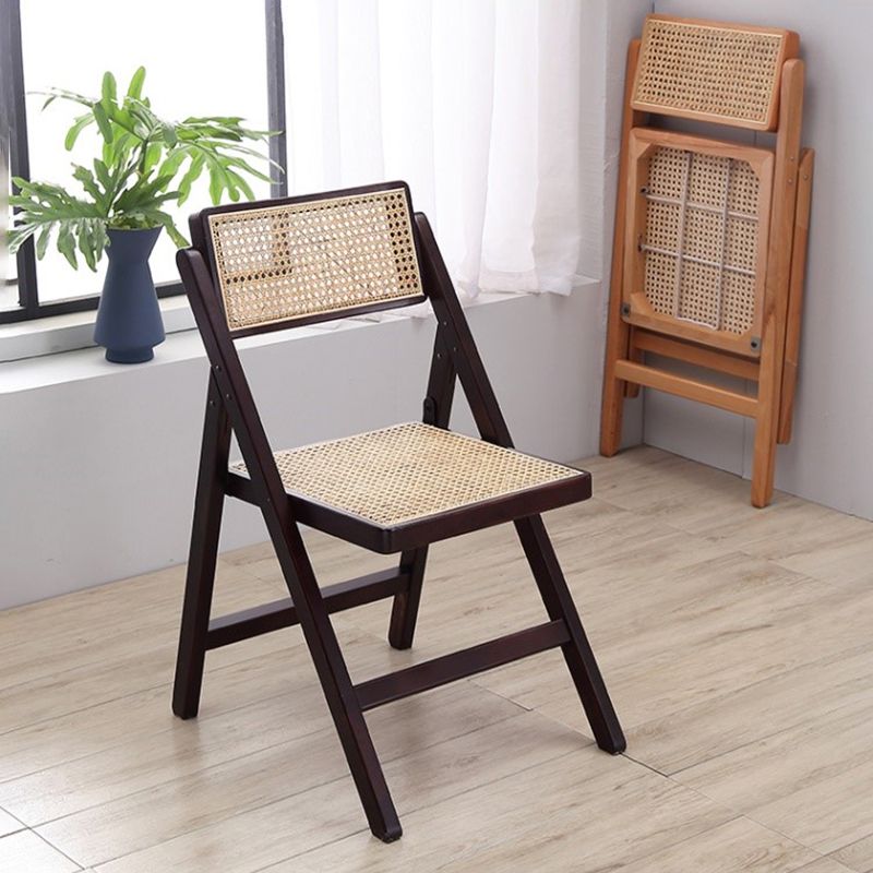 Silla de comedor de madera envejecida estilo rural, respaldo abierto sin brazos, silla lateral de comedor