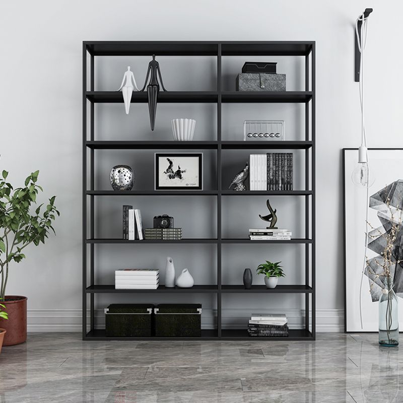 Scandinavian Open Back Standard Bookshelf Metal Shelves Included Bookcase