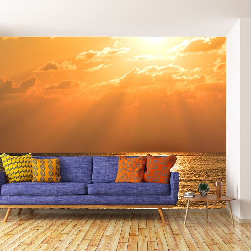 Cloudscape Wallpaper Mural Simple Style Girls Room Mural for Wall Decor