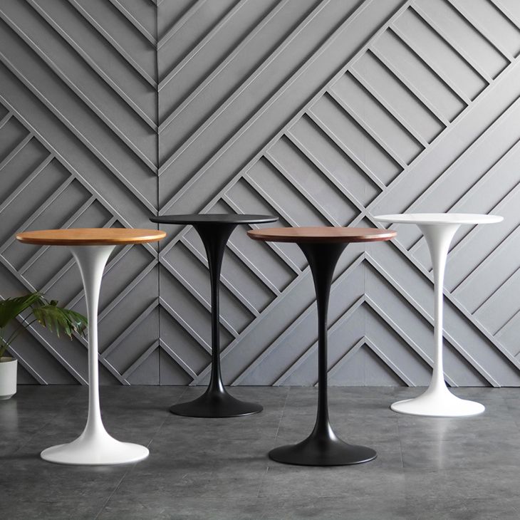Industrial Metal Bar Table Round Top 41.3"H Pedestal Bistro Table for Cafe and Breakroom