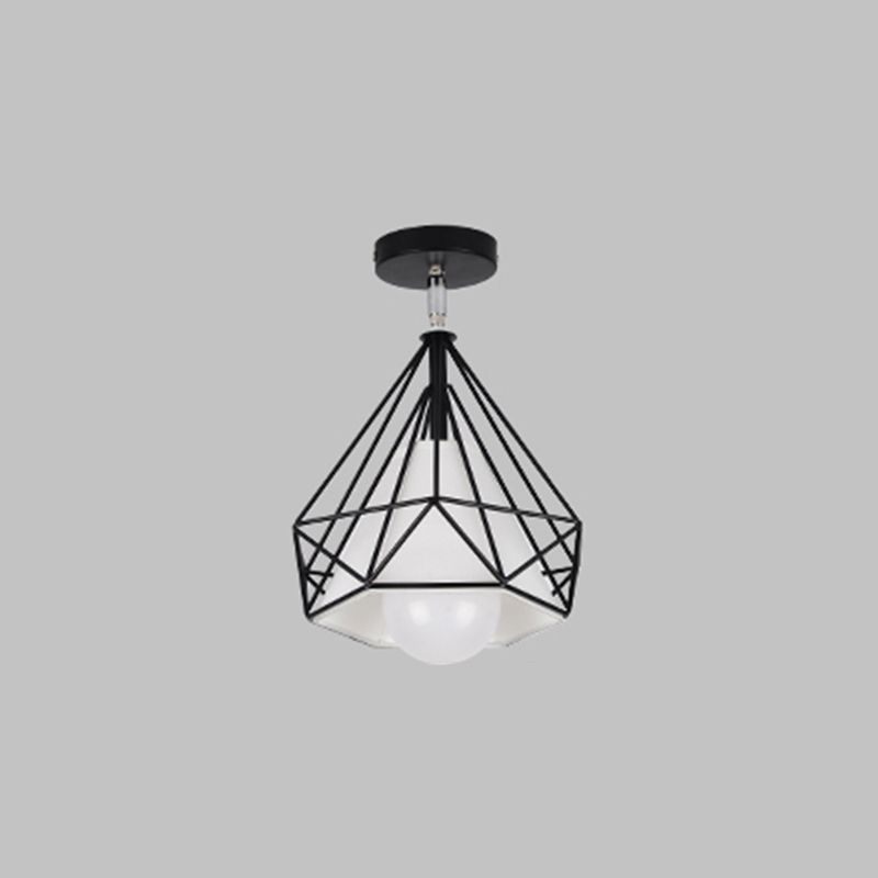 Diamond Metal Semi Flush Mount Mount Lighting Loft Latera