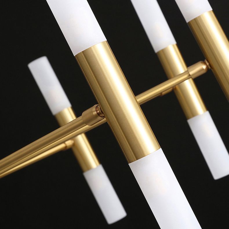 Modern Style Sputnik Chandelier Metal Suspension Light for Living Room Dining Room