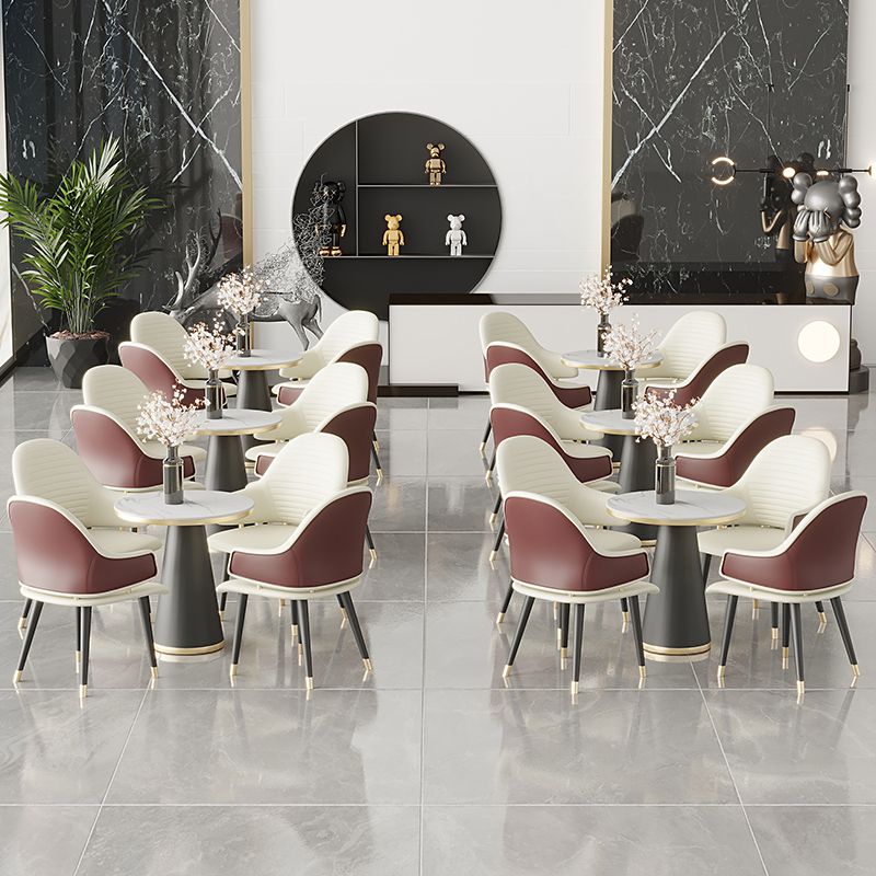 Glam Style 1/5 Pieces Dining Set Sintered Stone Dining Table Set for Home Use