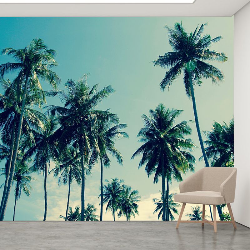 Tropical Scenery with Palm Trees Modernist Wall Decor for Gust Room Meeting Room