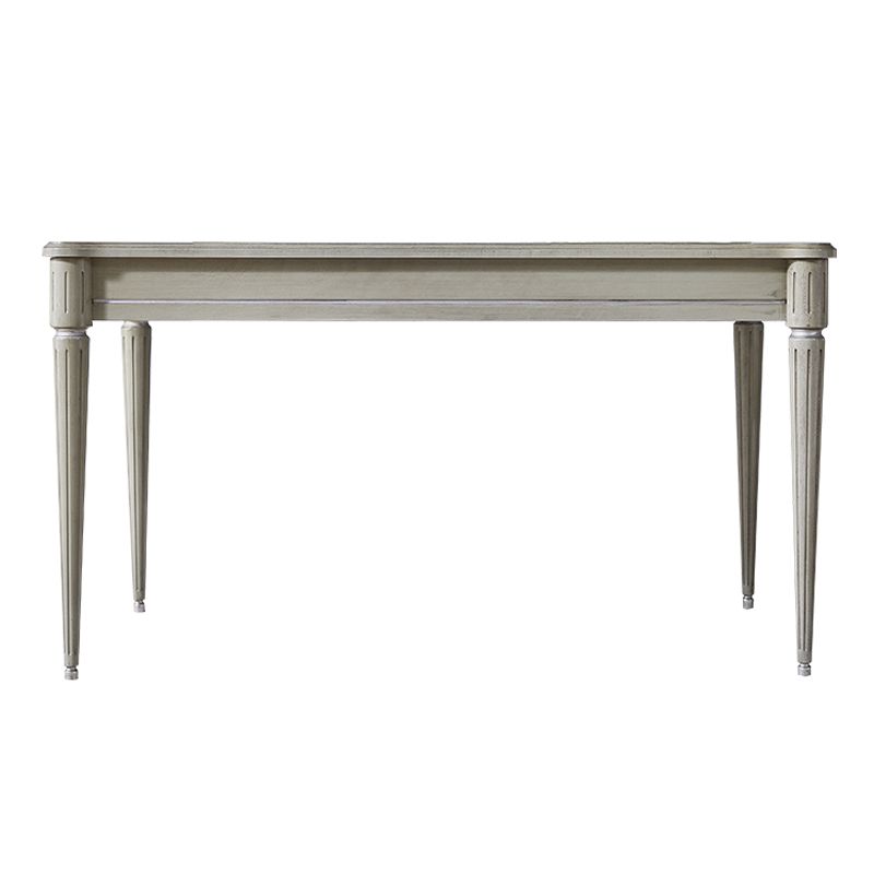 Traditional Luxury Dining Table Rectangle Solid Wood Dining Table with 4 Legs
