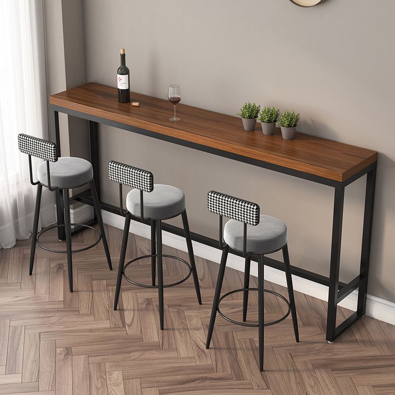 Scandinavian Matte Finish Velvet Barstool Footrest Coffee Shop Stool