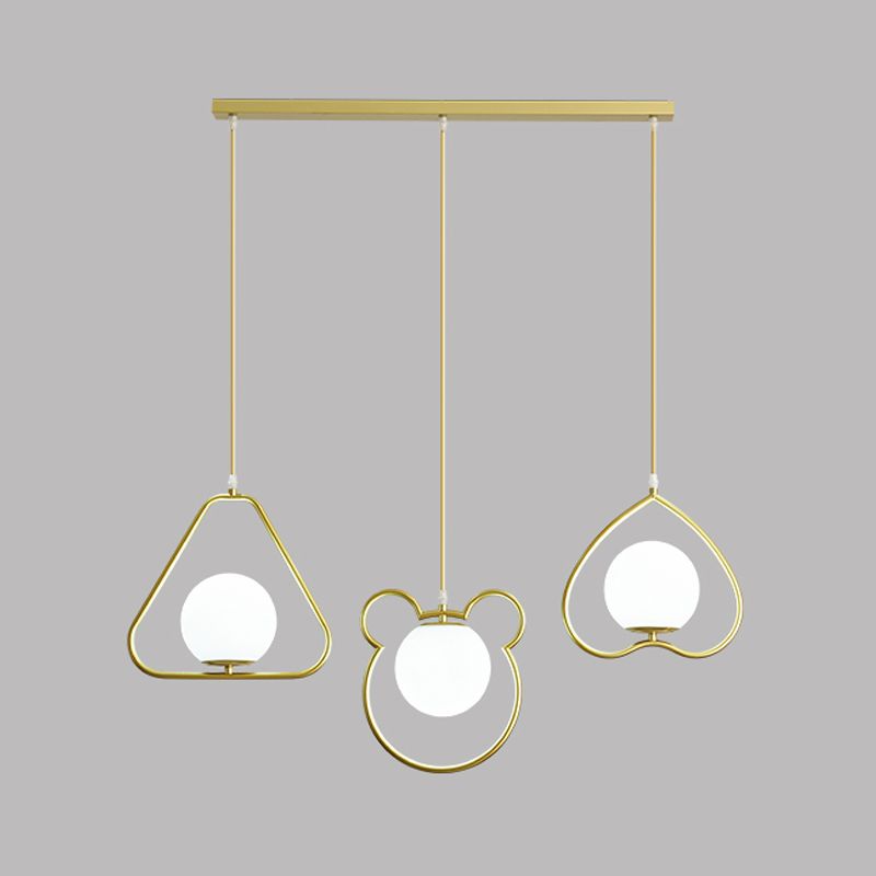 Sphere Island Lighting Accesors Ideas de iluminación de la isla de vidrio contemporáneo en oro