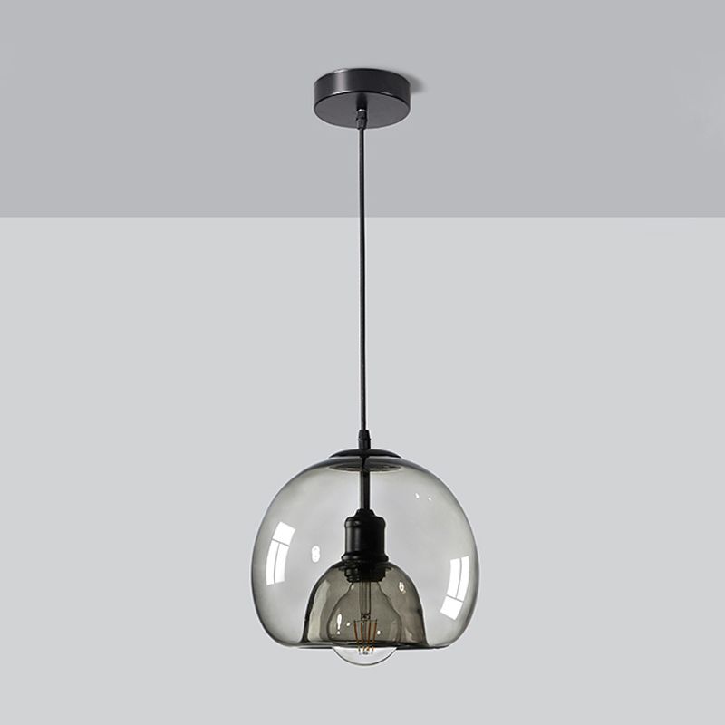 Global Hanging Light Kit Glass 1-Light Modern Modern plafond Light for Dining Room