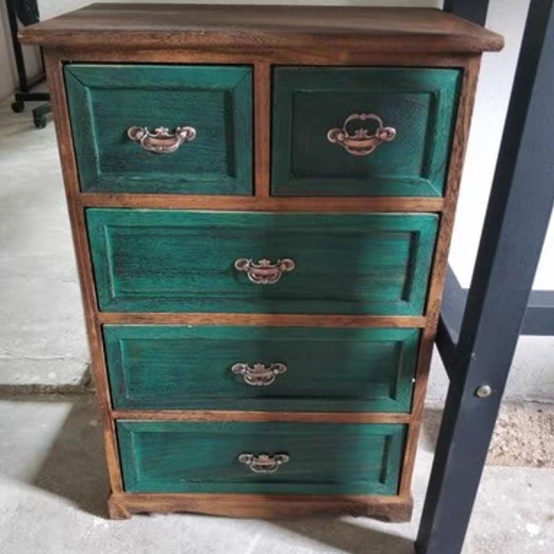 Nautical Bedroom 12" Wide Storage Chest Wooden Vertical Chest with Drawers