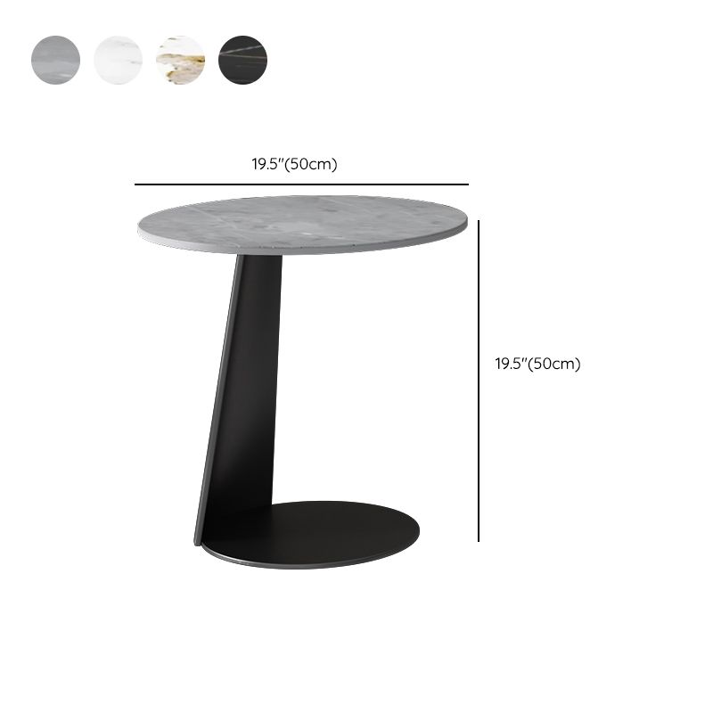Modern Slate Coffee Table Round Bunching Coffee Table Sets for Living Room