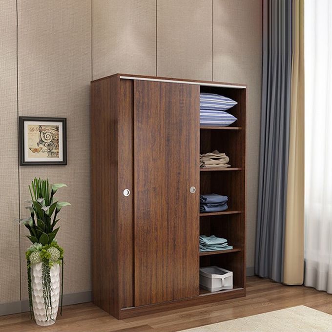 Two Doors Wardrobe Armoire Modern Engineered Wood Wardrobe Closet