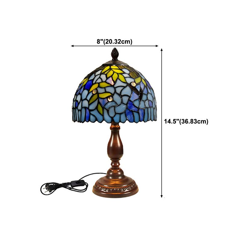 Glass Geometric Night Table Lamps Tiffany Style 1 Light Table Lamp