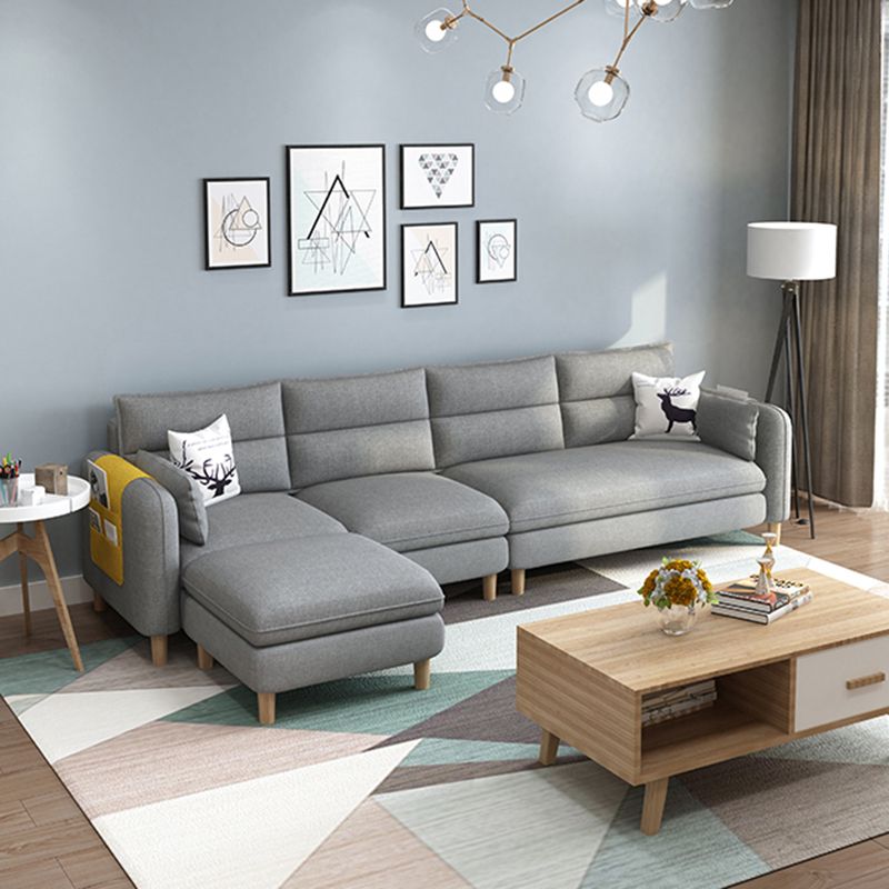 Contemporary Sewn Pillow Back Standard 3-seater Stationary Sofa