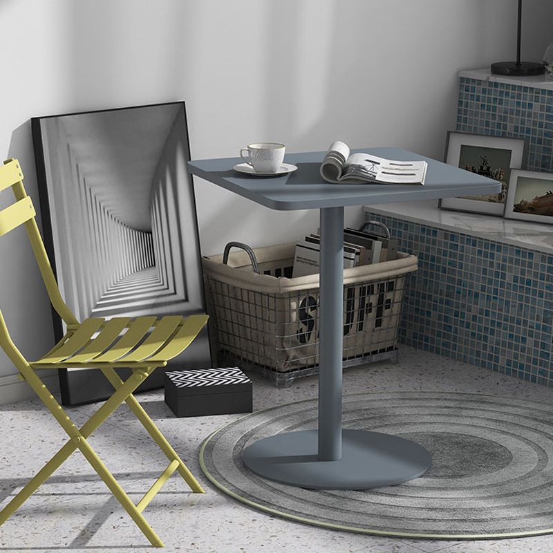 Medieval Modern Style Pedestal Base Design Square Metal Table Side Table