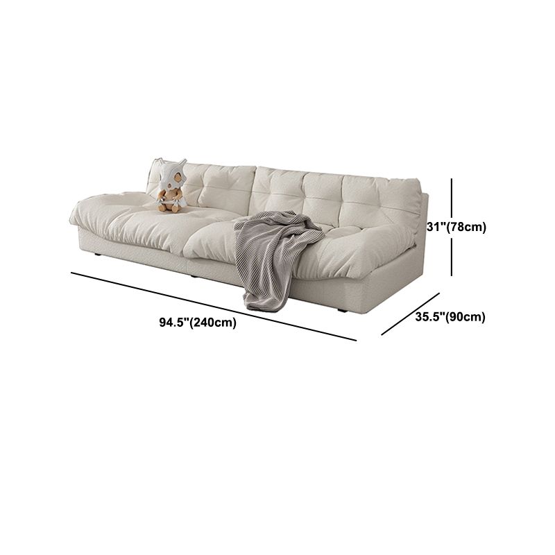 35.43" W x 30.70" H Armless Sofa Contemporary Standard Sofa with Biscuit Back