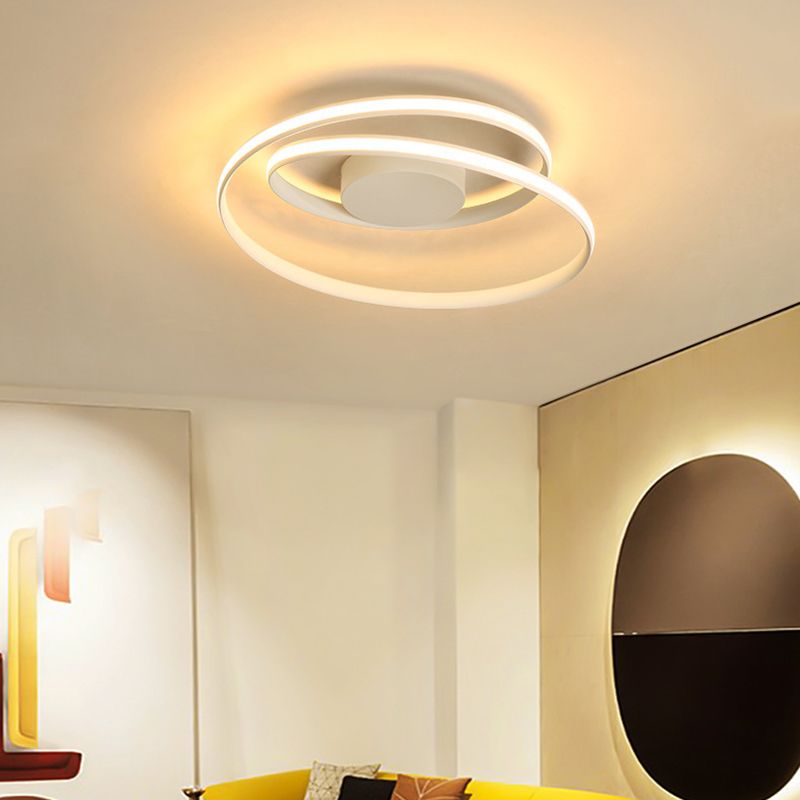 Metal Ribbon Flush Mount Ceiling Light Fixture Modern Living Room Flush Mount Lighting Fixtures