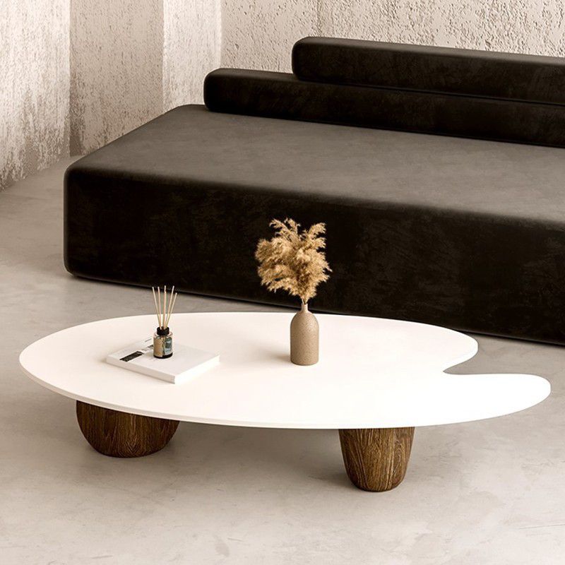 Scandinavian Style Coffee Table 3 Legs Wooden Coffee Table in White