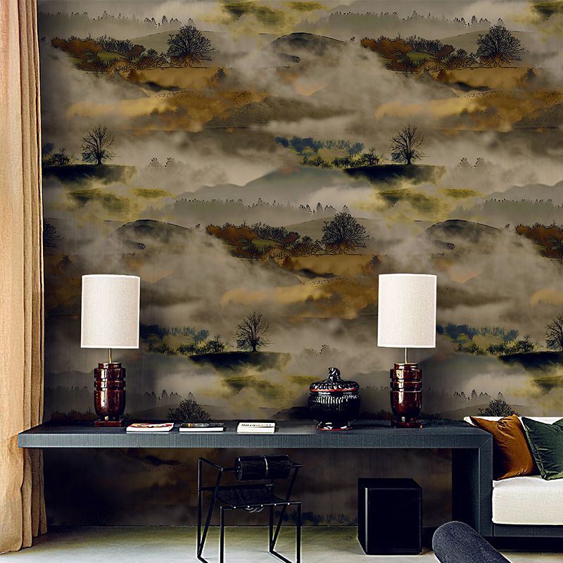 Washable Mysterious Land Painting Murals Non-Woven Fabric Modern Wall Covering for Bedroom