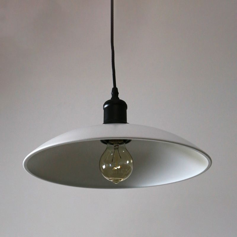 Lámpara colgante de cúpula de hierro de lámpara de colgante retro industrial con sombra de hierro