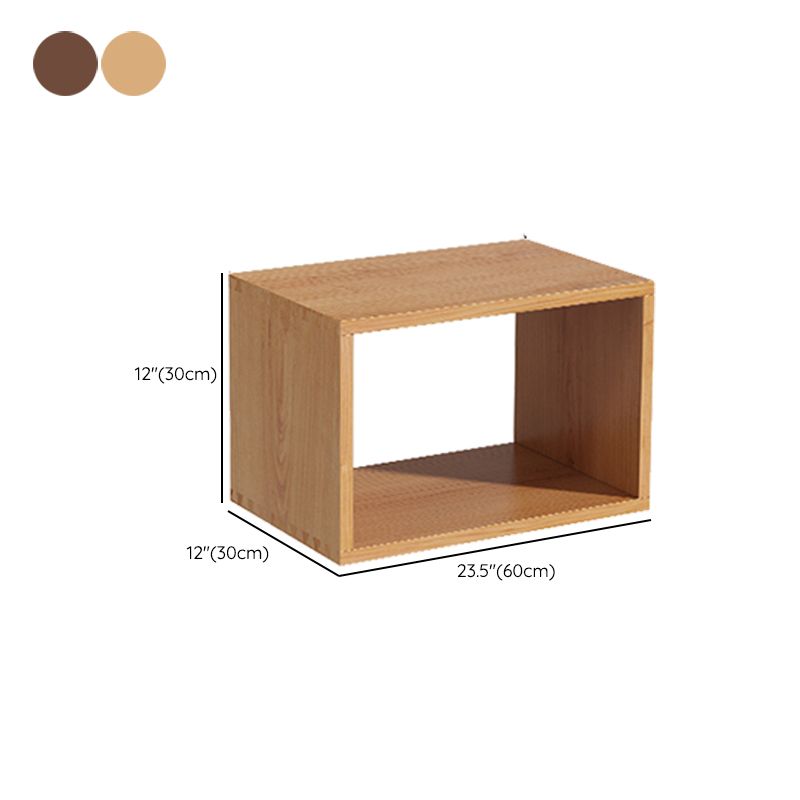 Open Back Contemporary Bookshelf Solid Wood Cube Bookcase for Office