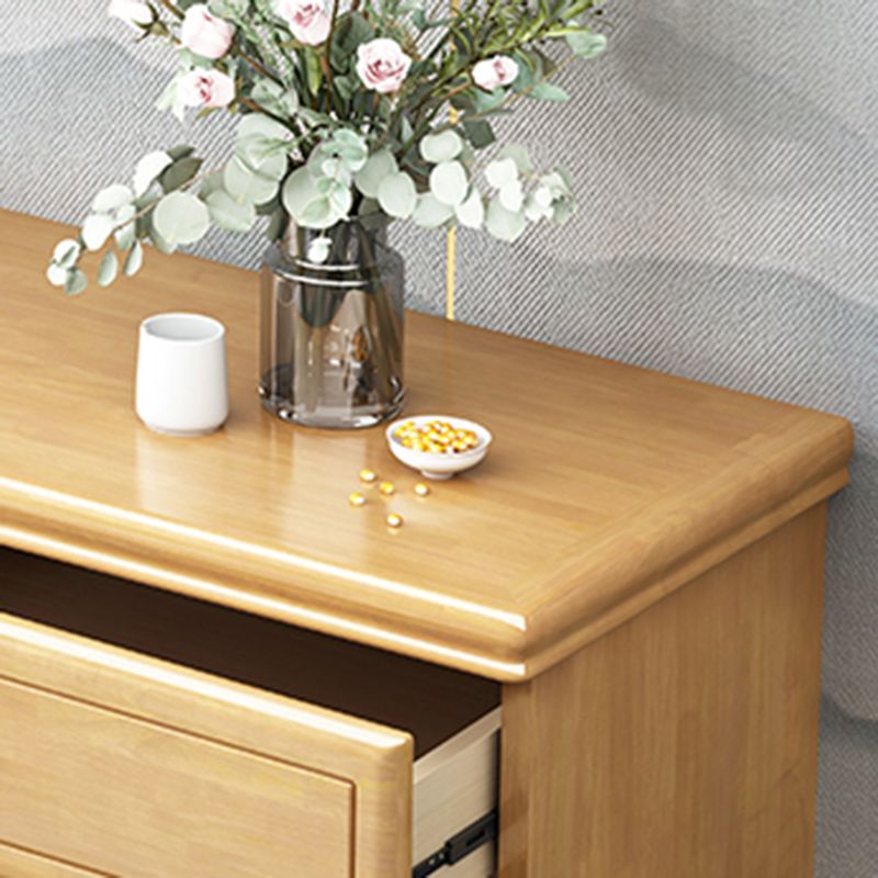 Modern Rectangle Brown Cabinet Knobs Wood Side Cabinet with Drawer