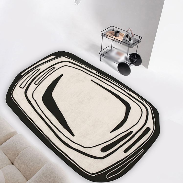 Simple Indoor Room Indoor Carpet Gray Pure Color Carpet Polyester Washable Rug