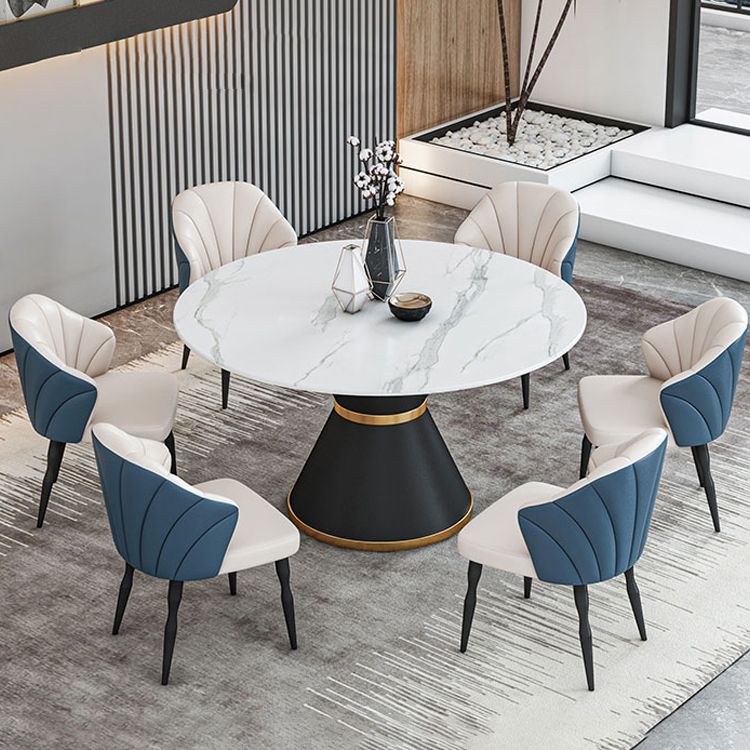 1/2/7/9 Pcs Metal Modern Dining Room Set with Round Indoor Table Dining Set