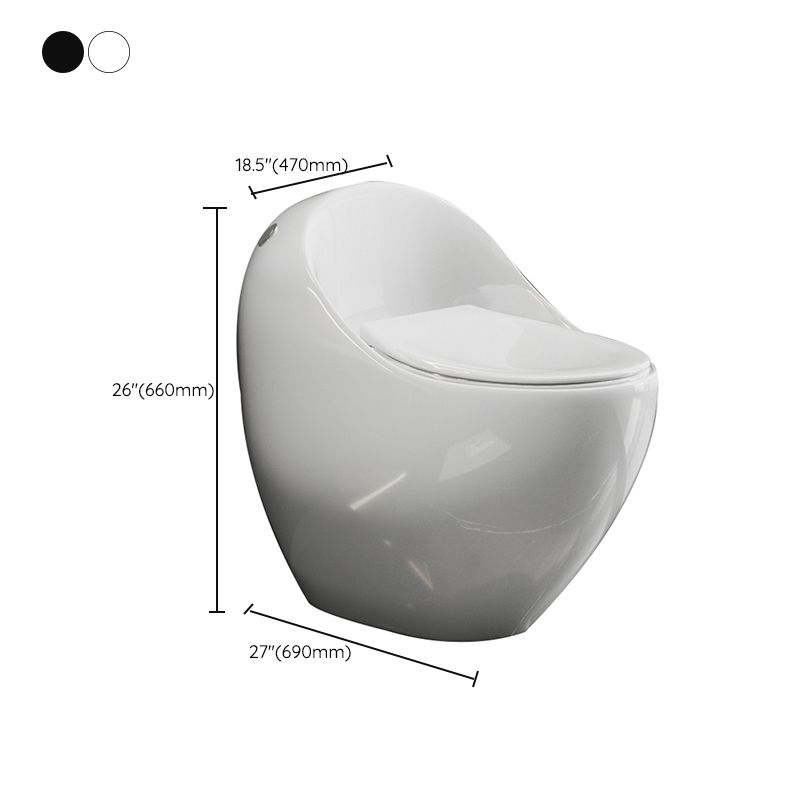 Modern Flush Toilet All-In-One Floor Mounted Porcelain Siphon Jet Toilet Bow