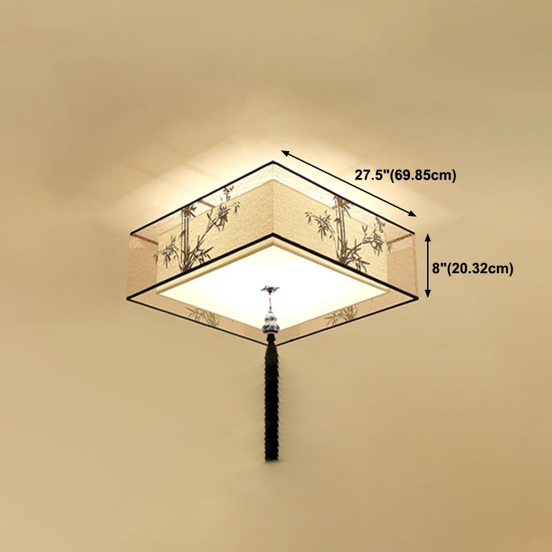 Contemporary Style Geometry Ceiling Fixtures Fabric Ceiling Mount Light Fixtures