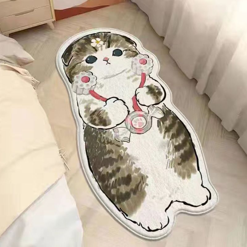 Novelty Contemporary Polyster Animal Printed Living Room Non-Slip Backing Area Rug