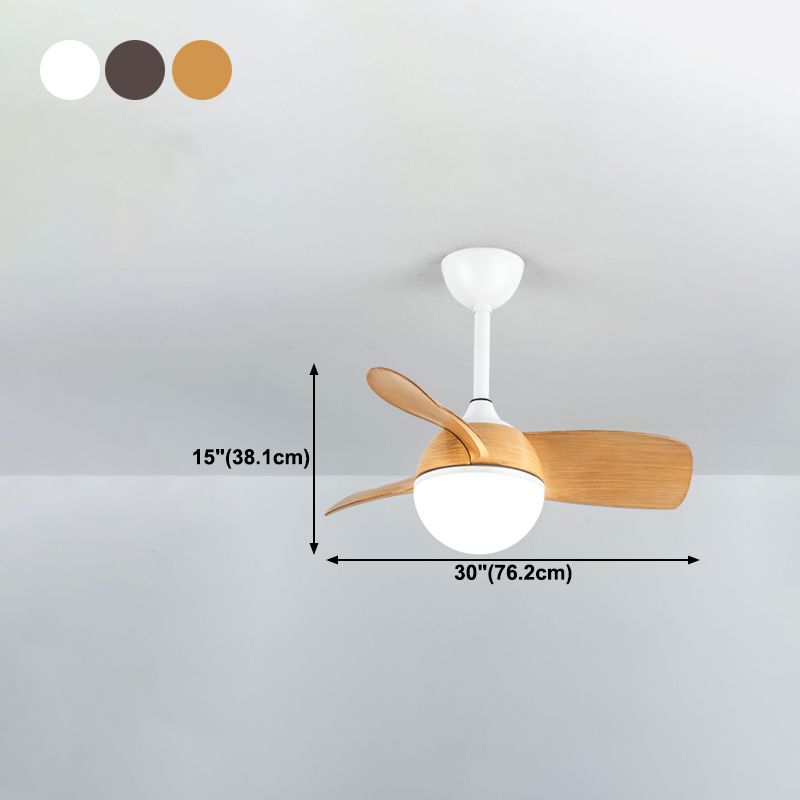 Ventilateur de plafond léger métal nordique LED Plafond monture à coucher pour chambre à coucher
