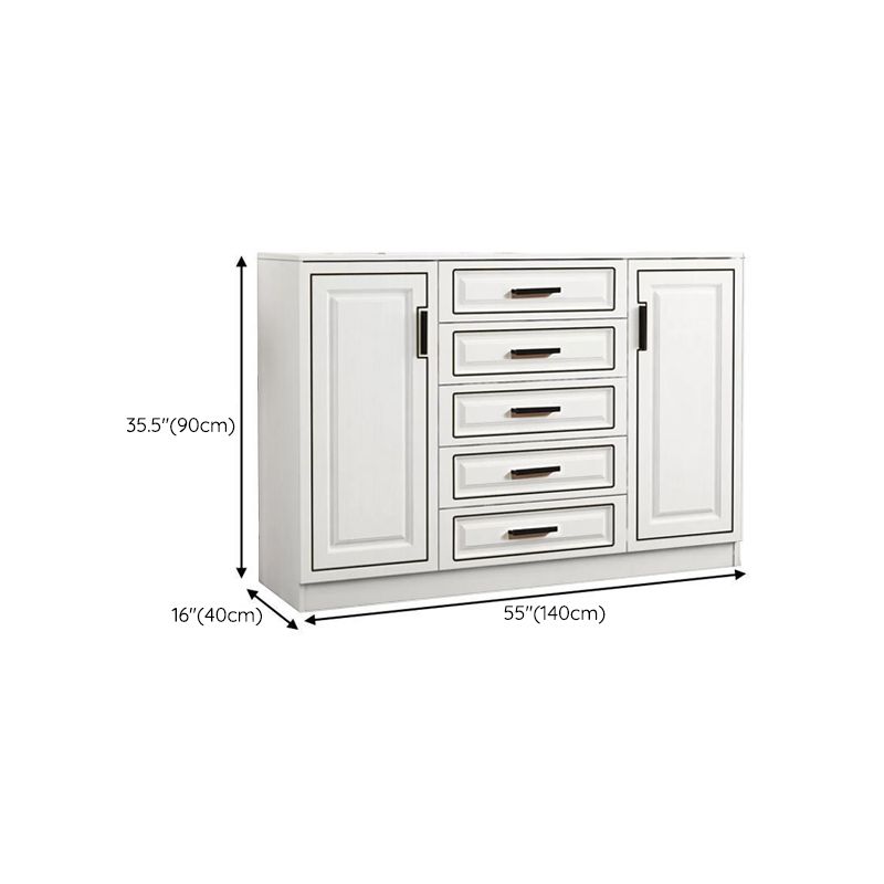 15.75" W Bachelor's Chest Wooden Home Double Dresser Without Mirror