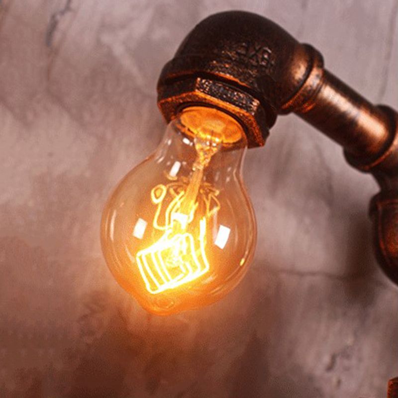 Iluminación de matriz de pared engranaje de estilo industrial Luz de montaje de pared de metal en cobre