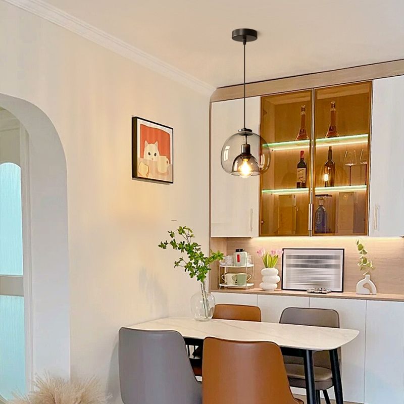 Glass Kitchen Island Pendant Modern Ceiling Fixture for Dining Room