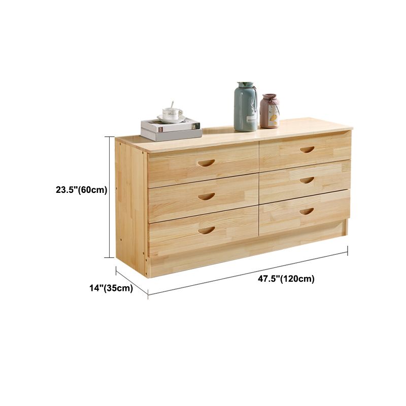 Scandinavian Style TV Stand Pine Wood Open Enclosed Storage TV Console