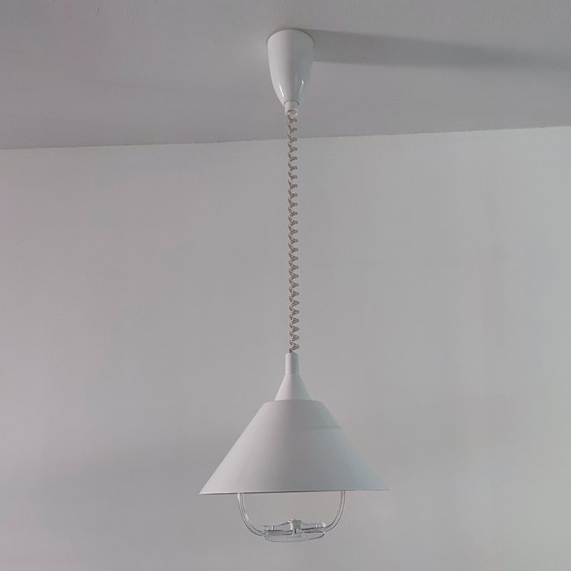 Cone créatif moderne suspension de la lampe givrée en aluminium Light avec de l'ombre en verre