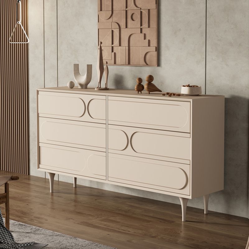 Modernism Horizontal Double Dresser Dresser with Drawers Storage for Bedroom