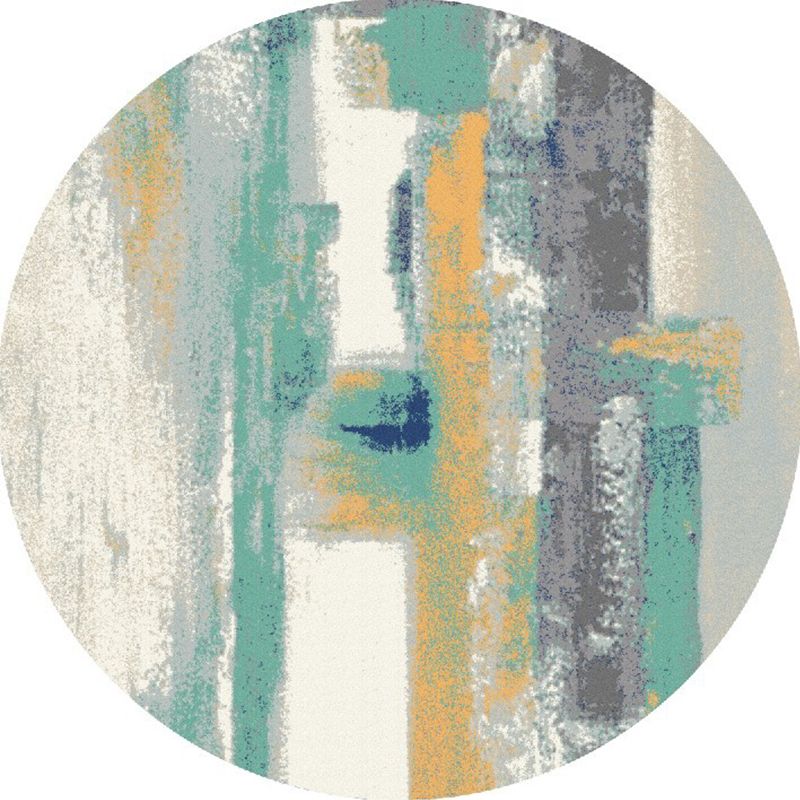 Minimalistischer moderner Teppich Multicolor-Aquarell-Print Teppich Haustierfreundlicher Maschinenwaschableie-Rutschteppich für Wohnzimmer