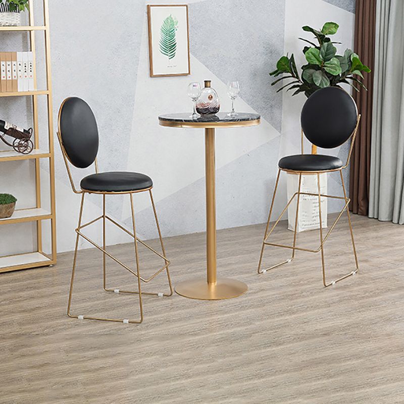 Fixed Counter Set Industrial 1/2/3 Pieces Faux Marble Bar Table Set for Home Use