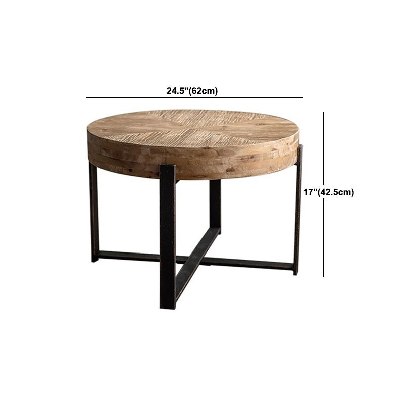 French Country Light Wood Distressed Cocktail Table Wooden Coffee Table for Home