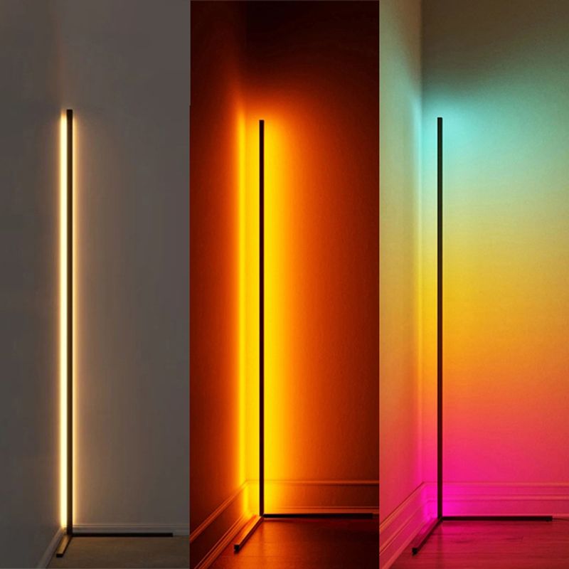 1 Light Linear Floor Lamp Modern Style Metal Floor Light Fixtures