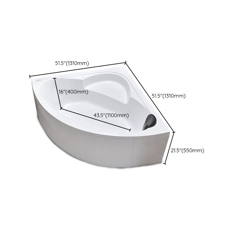 Modern Corner Soaking Bathtub Antique Finish Back to Wall Bath Tub
