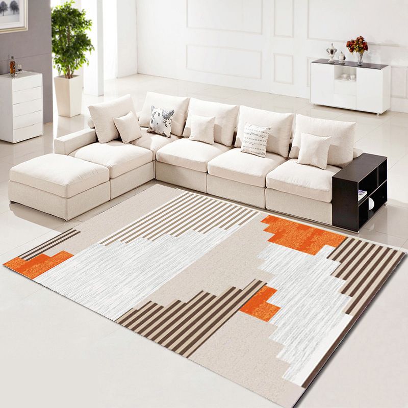 Minimalistisch geometrisch bedrukt tapijten Polyester binnen tapijt vlekbestendig gebied tapijt voor woonkamer