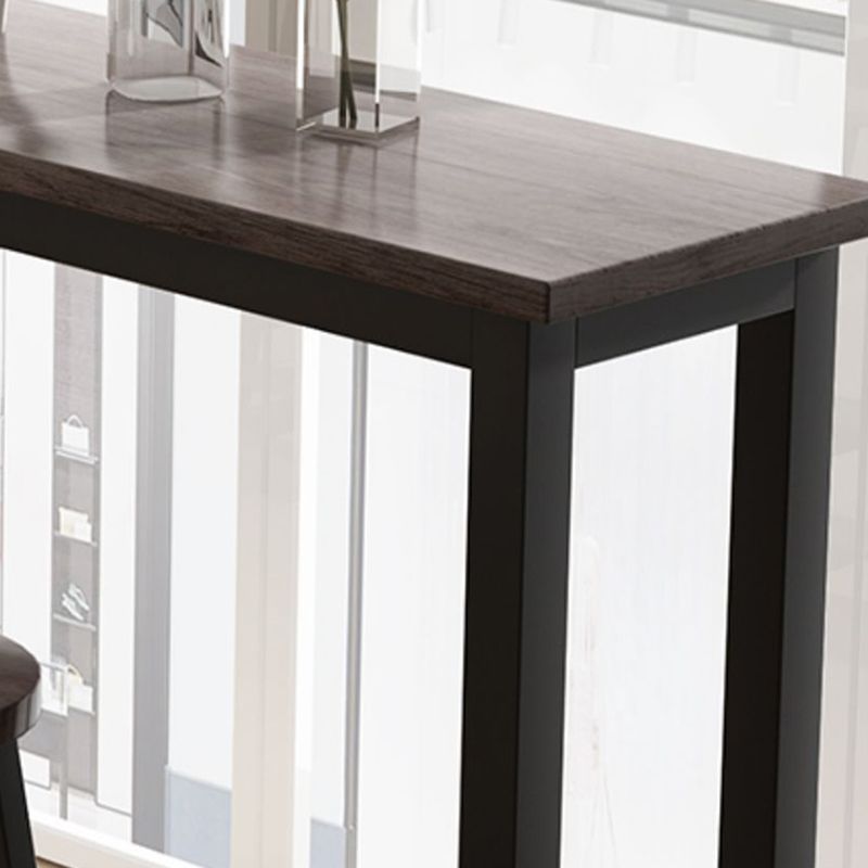 Rectangle Counter Height Pub Set 1/3/4 Pcs Metal Frame Bar Table and Backless Stools