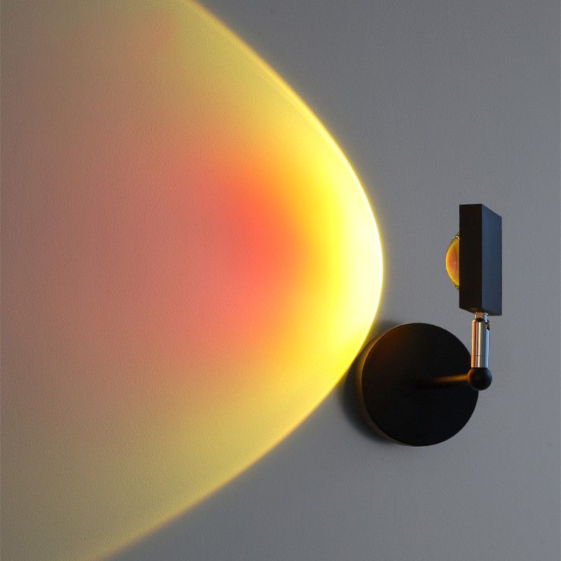 Metal Square Wall Lighting Contemporary Style 1 Light Wall Light Fixture