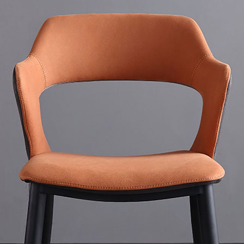 Moderne faux lederen eetkamerstoelen arm metalen eetstoelen voor restaurantgebruik